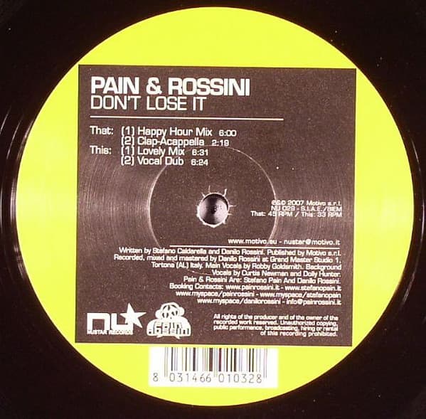 Pain & Rossini - Don't Lose It