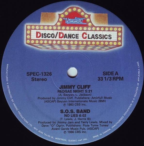 Jimmy Cliff / The S.O.S. Band / Luther Vandross - Reggae Night / No Lies / Never Too Much