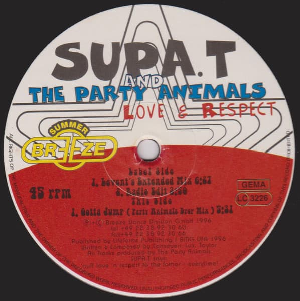 Supa. T And The Party Animals - Love & Respect