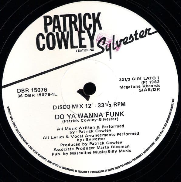 Patrick Cowley Featuring Sylvester - Do Ya Wanna Funk (Disco Mix 12')