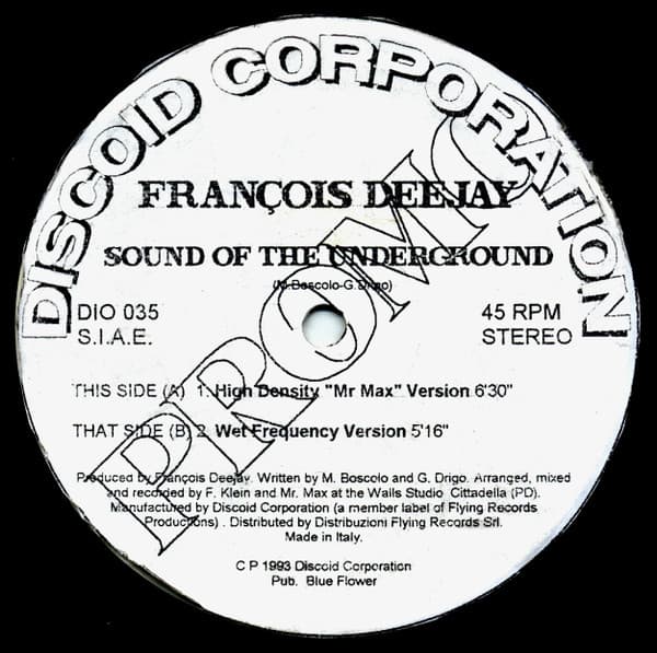 Francois Deejay - Sound Of The Underground