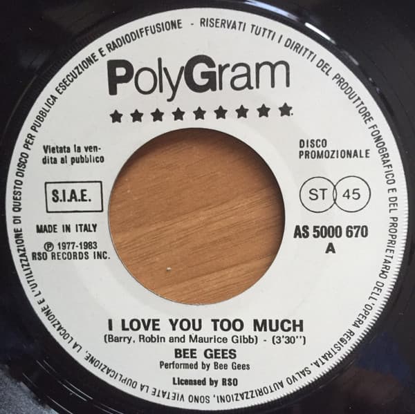 Bee Gees / Heather Parisi - I Love You Too Much / Ceralacca