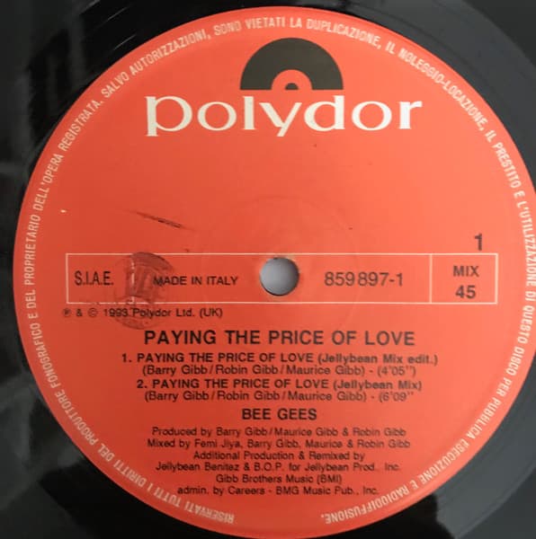Bee Gees - Paying The Price Of Love